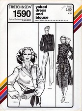 "Yoked Dress  Blouse"  1979 Stretch  Sew Ann Person Master Pattern 1590 UNCUT