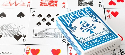 Mazo raro de bicicleta Sanshusha azul solo se vende en Japón USPCC sin envío - Imagen 3 de 3