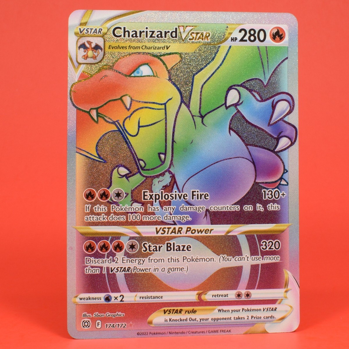 Pokemon TCG English Card Brilliant Stars Charizard VStar