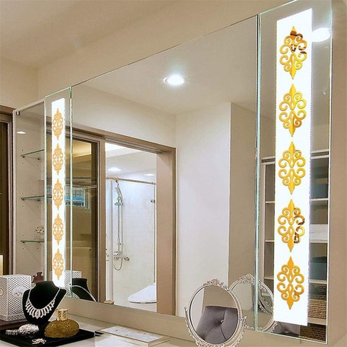 20 pegatinas de pared con espejo acrílico 3D calcomanías murales sala de estar hágalo usted mismo decoración del hogar - Imagen 16 de 41