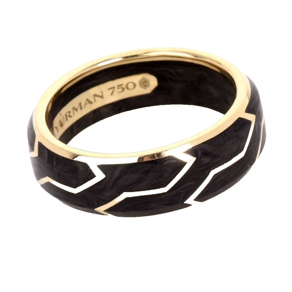 Anillos de banda negro David Yurman para hombres