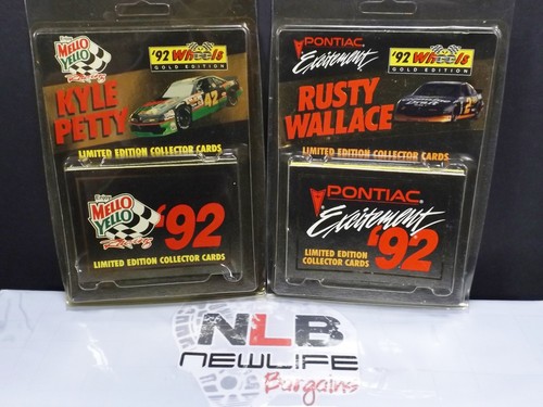 1992 Kyle Petty #42 Mello-Yello & Rusty Wallace #2 Gold Edition Collector Cards - Picture 1 of 4