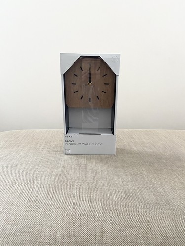 Next Black Bronx Pendulum Wall Clock/home Office Kitchen Clock Ornament Giftnew - Picture 2 of 7