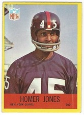 1967 PHILADELPHIA FOOTBALL #113 HOMER JONES ROOKIE - VERY GOOD+