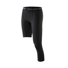 Basketball 3/4 Compression One Leg Activewear Tights Capri Base Layer Pants