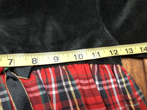 Avon Style, Girl, Christmas Dress, Red/black, Velvet, Decorated, Size 4/5.: - Picture 5 of 8