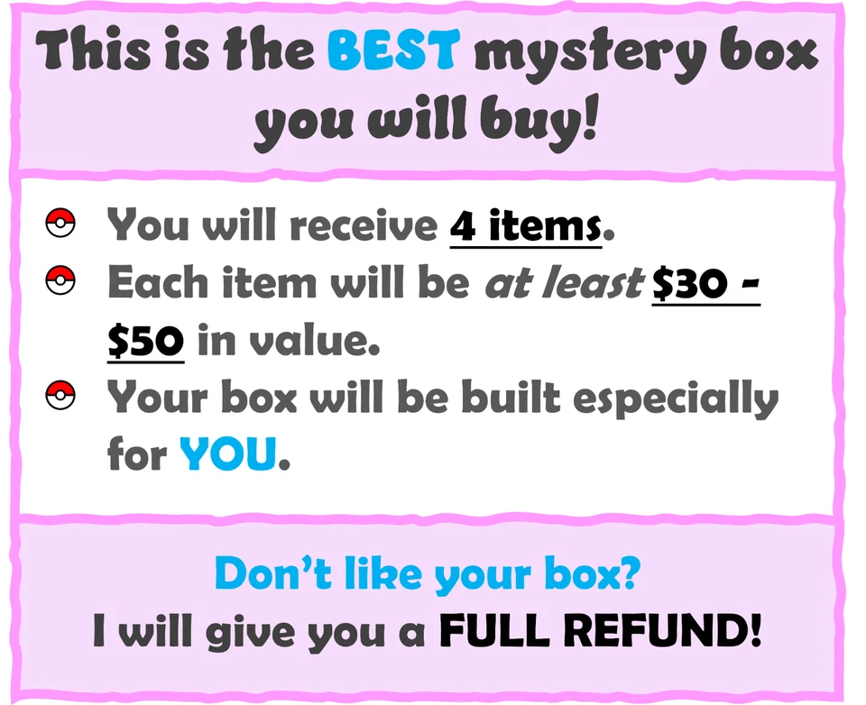 Pokemon CUSTOM Mystery Box: Deluxe ($200+); Big box of cool stuff just 4 YOU! 📫 - Image 2 of 4