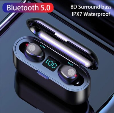 Kabellose Bluetooth Kopfhörer TWS F9 Ohrhörer neueste Modell Ohrhörer UK