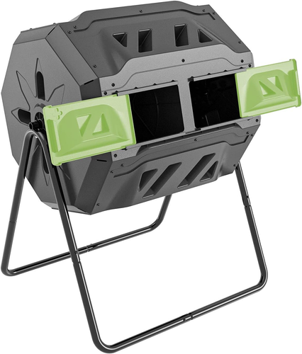 Garden Compost Bin from BPA Free Material, Dual Rotating Outdoor Composting Tumb - Picture 8 of 12