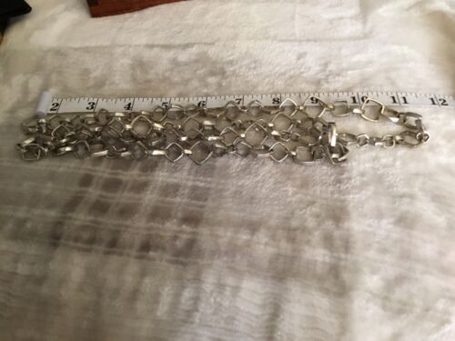 Sterling Silver Cut-out Link Necklace lobsterClasp - Bild 3 von 3