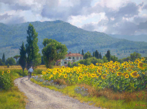 June CAREY My Girasoli Limited Edition Canvas Nature Art Italy Tuscany ART MW - 第 1/10 張圖片