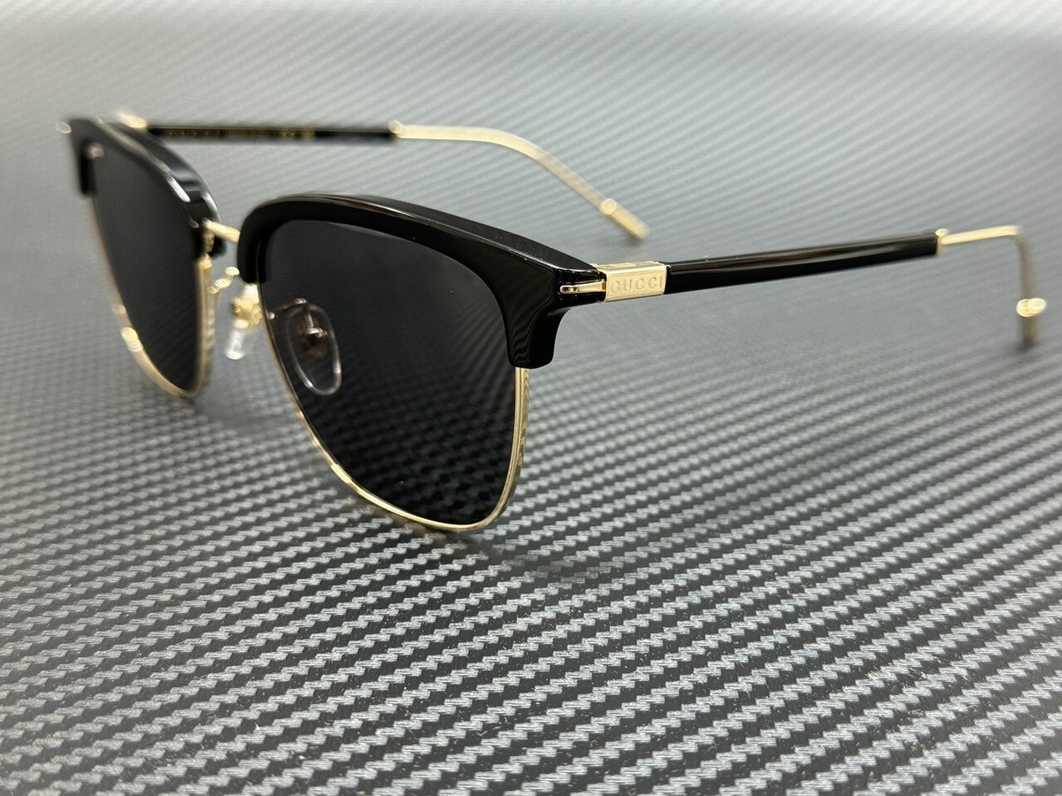 GUCCI GG1275SA 001 Black Gold Men's Extra Large 56 mm Sunglasses