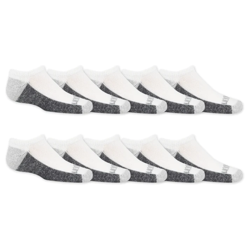 Fruit of the Loom Boys Durable No Show Socks, 10 Pack - Picture 4 of 9