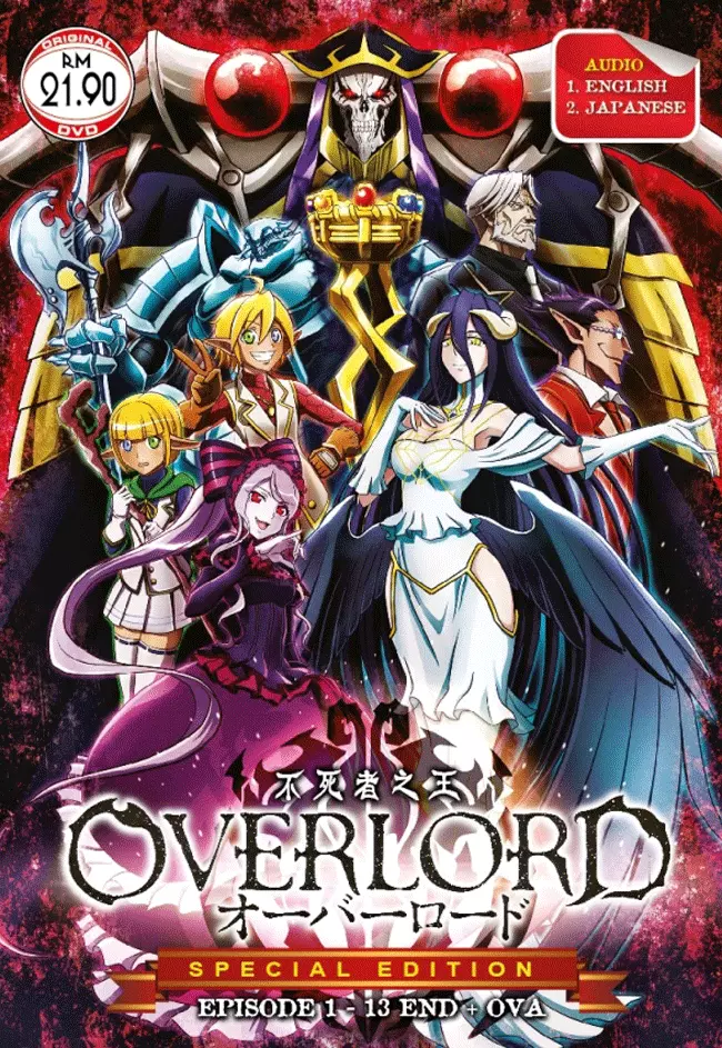 Overlord Anime DVD Season 1, 2, 3 (Vol : 1 to 39 end + OVA) ENGLISH DUBBED!!