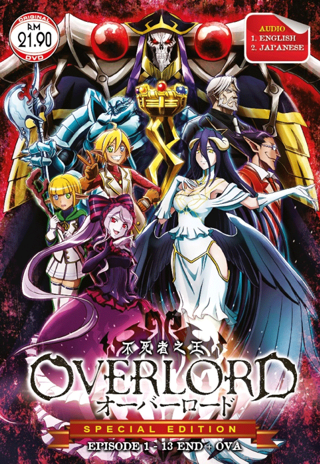 DVD Overlord Season 1 Series (1-13 End) +OVA English Subtitle +Tracking  Shipping