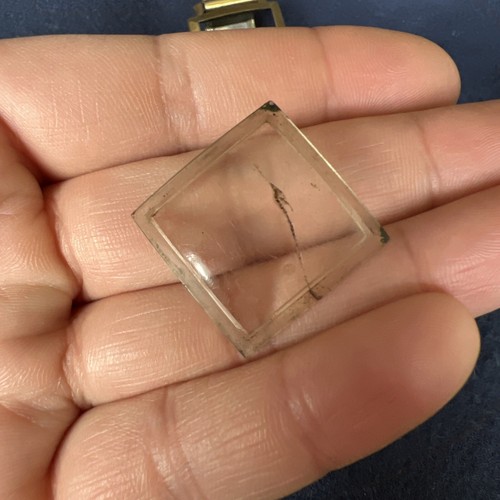 Elgin Shockmaster 687 1950s Vintage Square Domed Crystal Manual 28mm Men's - Picture 16 of 24