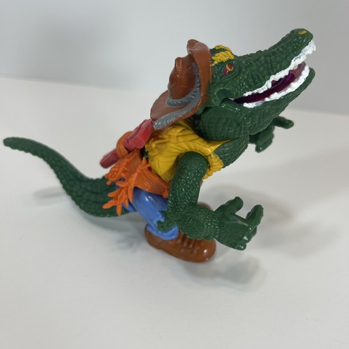 Vintage 1989 Ninja Turtles Playmates Figure TMNT Leatherhead Complete 2 Weapons - Picture 8 of 9