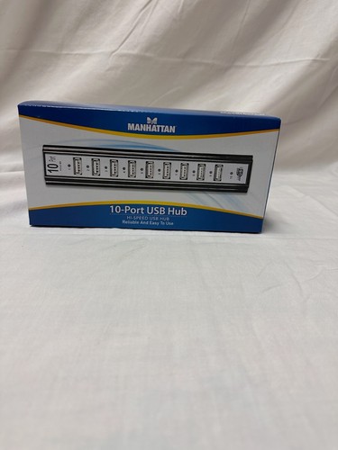 New Unopened Box Manhattan 10- Port USB Hub HI-SPEED - Picture 1 of 2