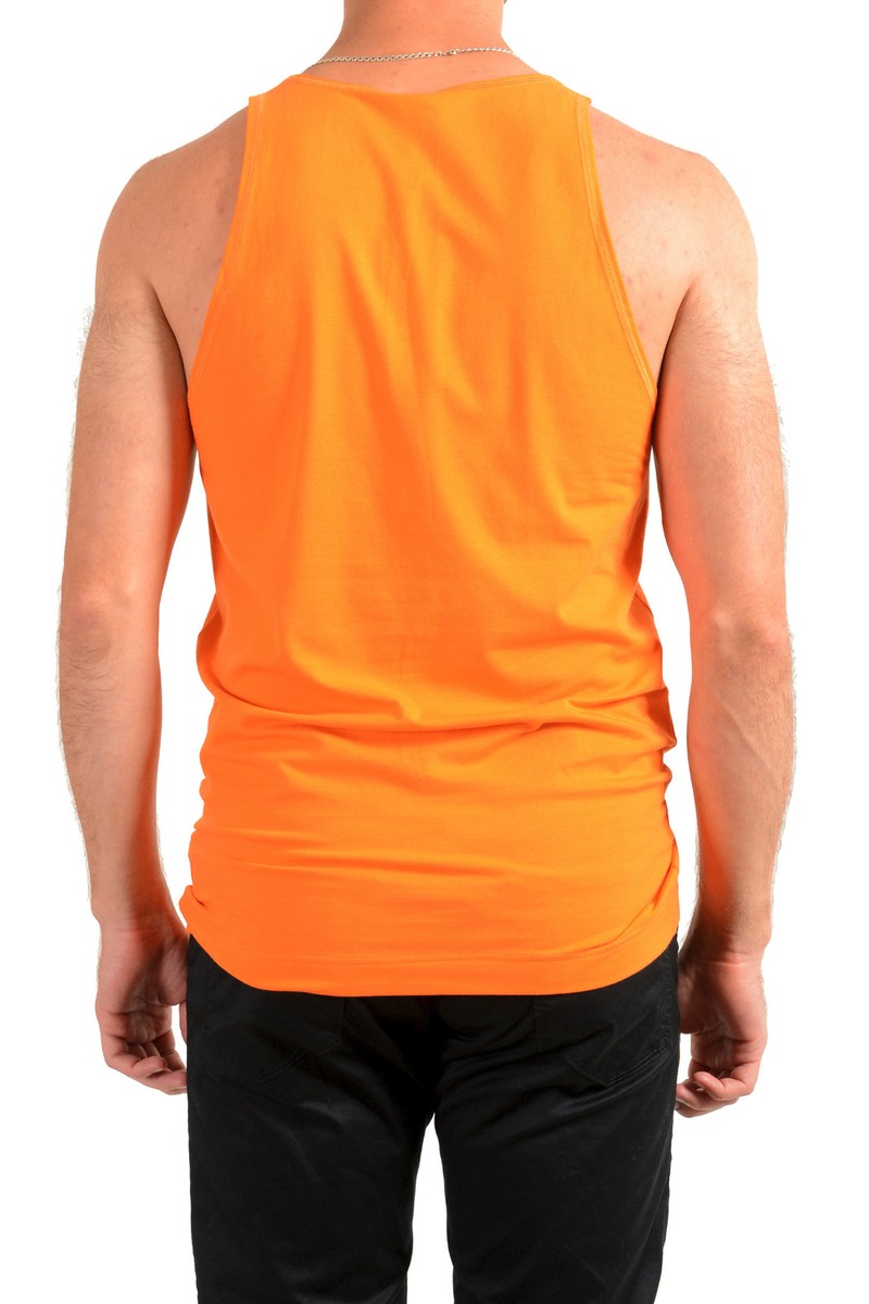 DOLCE&GABBANA タンクトップ48 Dolce & Gabbana D&G Men's Graphic Print Orange Tank Top | eBay