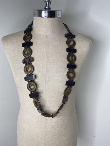 Vintage Bakelite Link Belt Brown Chain Link S M L One Size 1960's MCM - Picture 6 of 9