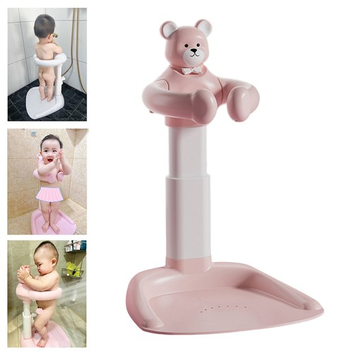 Baby Shower Stand with Anti-Slip Base, Huggable Bear Bath Support - Picture 2 of 14