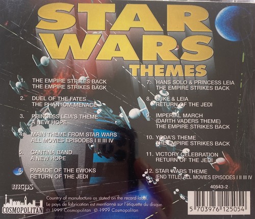 Star Wars Themes, Absolute Space Orchestra (1999) CD, Movie Sounds, Case Broken - Picture 7 of 7