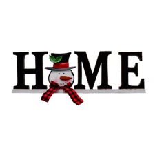 Christmas Wood Home Sign Decor Rustic Decorative Wood Cutout Home Tabletop Decor