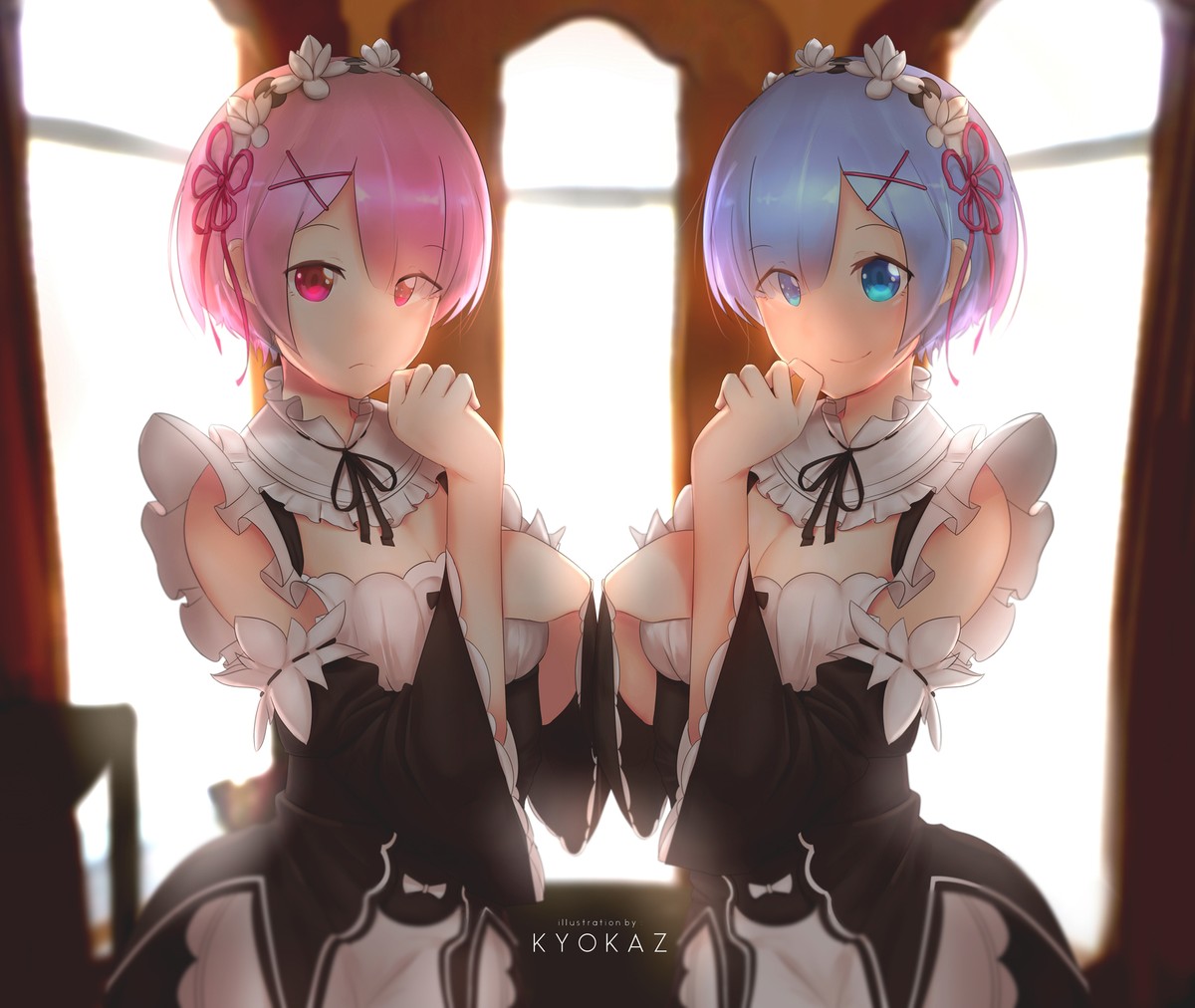 Anime rem ram rezero kara hajimeru isekai seikatsu twins Playmat