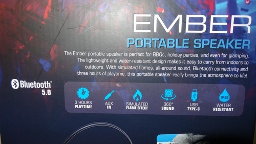 OKKO Ember Portable Blue Tooth Speaker 14.2"H 7.5"W 7.5"D * - Picture 8 of 10