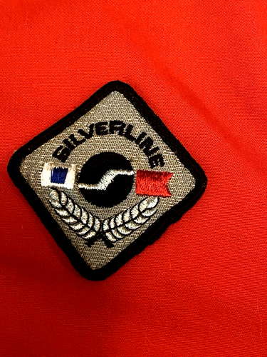 Vintage Jacket SILVERLINE BOATS Red White Blue Black with Patch Colorblock - Picture 3 of 17