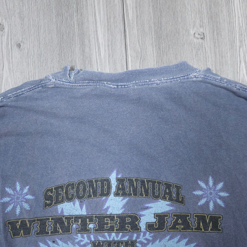 Vintage Grateful Dead Shirt Mens Large Blue Long Sleeve Warfield Thrashed Y2K - Picture 13 of 21