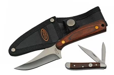 2 Piece Rite Edge Gift Set Peanut/Skinner knife with Nylon Sheath-Free Shipping!