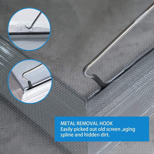 Screen Repair Kit - Screen Roller Tool with Bearing, Screen Retainer Spline(32Ft - Picture 5 of 12