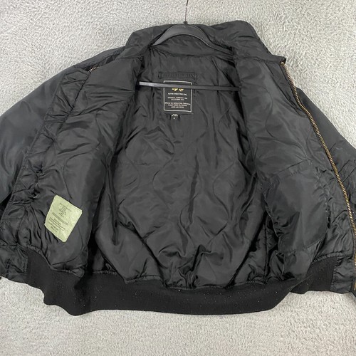 Alpha Industries Flyer's Jacket CWU-45/P size Large Bomber Pilot Nylon Black USA - Picture 9 of 14
