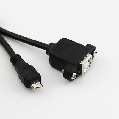 Connector and Terminal 1x USB 2.0 B Female Socket Printer Panel Mount to Micro USB 5 Pin Male Cable 1FT Connector and Terminal 1x USB 2.0 B Female Socket Printer Panel Mount to Micro USB 5 Pin Male Cable 1FT