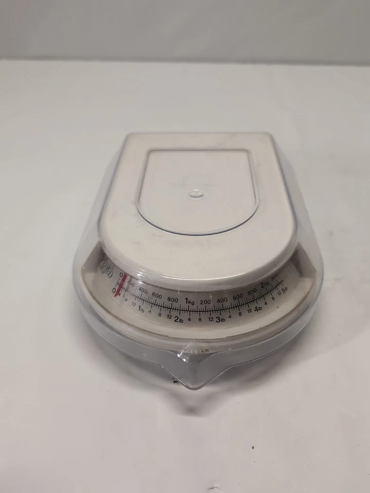 Báscula de cocina analógica The Pampered Chef de 5 lb de capacidad blanca Foto 4 de 4