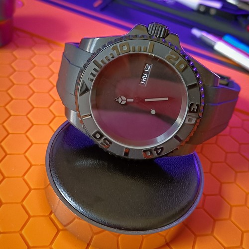 Seiko Mod NH36 Black Stealth Automatic Watch – Sapphire Crystal, 316L Stainless - Picture 4 of 8