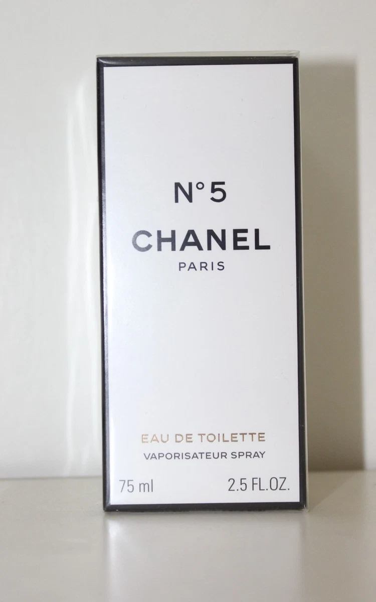 CHANEL NO.5 EAU DE TOILETTE 75 ml EN FRASCO ATOMIZADOR NUEVO/EMBALAJE ORIGINAL 1ª edición 1924