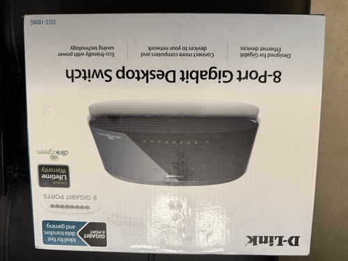 D-Link DGS-1008G 8-Ports Gigabit Ethernet Switch Open Box - Picture 2 of 6