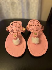 Tory Burch Pink  Petunia  Patent Sandal Miller Womens Size 6.5-8 NEW