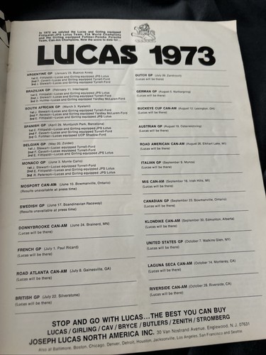 Carling Can-Am Program Road Atlanta July 1978 - Picture 3 of 5