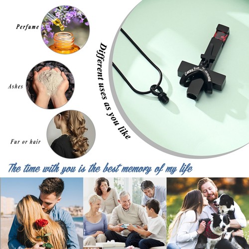 Cross Urn Necklace for Ashes Birthstone Cremation Jewelry for Women Gilr Pendant - Picture 3 of 51