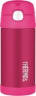 Thermos Spill Proof Stainless Steel Pop-Up Straw Water Bottle, Pink - 355ml