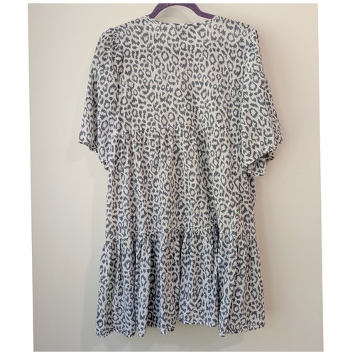 India Collection Emerson Fry Organic Cotton Isla Dress In Charcoal Leopard M/L - Picture 8 of 8