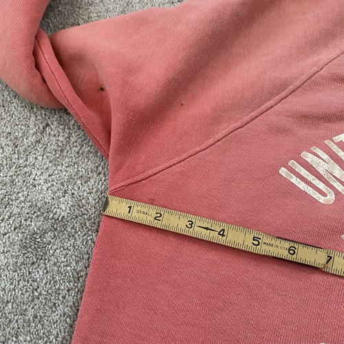 Vintage 50's 60's United Motocycles BSA Flock Sweatshirt Flocked Print Faded Red - Picture 13 of 17