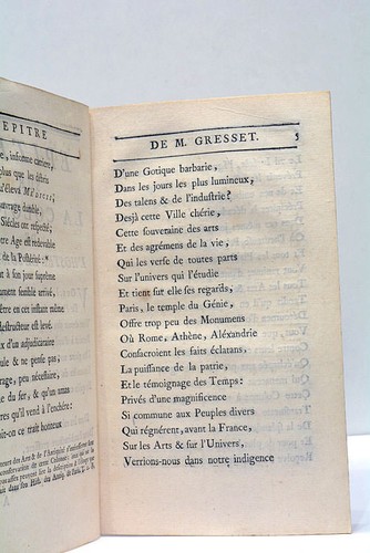 GRESSET ÉPITRE A MONSIEUR DE TOURNEHEM 1748 - Imagen 4 de 6