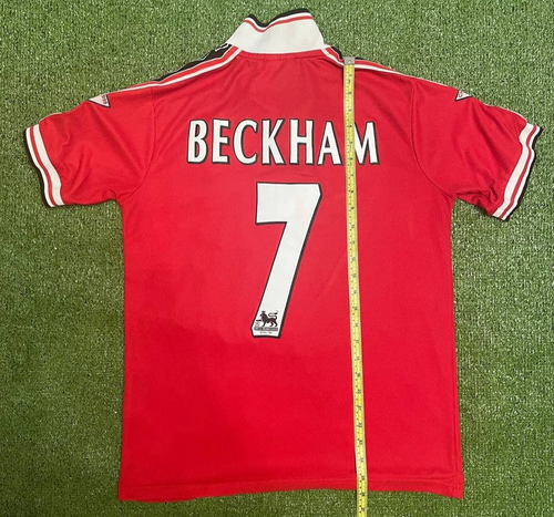 Vintage 1996-1998 Manchester United Umbro Home Shirt Beckham #7 Size M - Picture 17 of 18