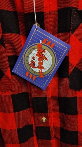 McGREGOR RED/BLACK PLAID LONG SLEEVE SHIRT - 100% COTTON - SIZE M - NWT - Picture 3 of 7