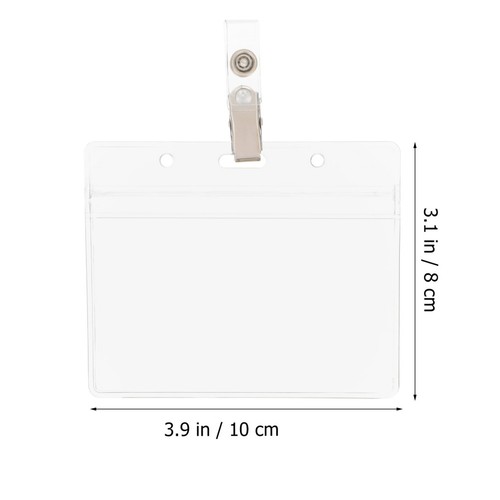 5 Set Porta Carte Trasparenti PVC Copertura Protettiva Porta Carte Credito - Foto 3 di 12