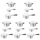 15 Pcs  Miniature Stockpot Model Mini House Decor Mini Scene Model Pretend Toy